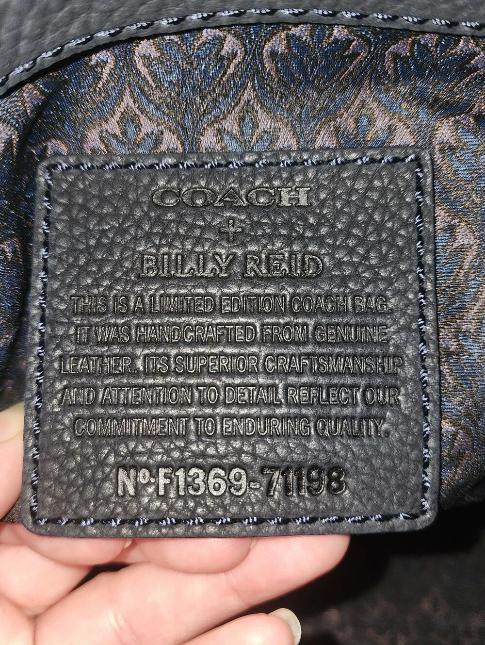 COACH RARE LIMITED EDITION BILLY REID BAG